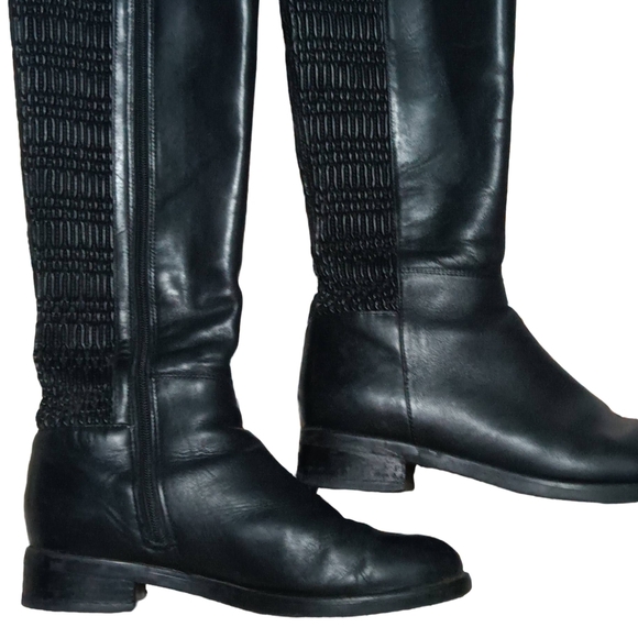 CLEARANCE SALEBlondo Black Textured Over the Knee Boots - Picture 2 of 7